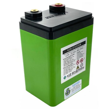 K2 ENERGY 12V 22Ah K2B12V22EB Lithium Iron Phosphate Battery with BMS K2B12V22EB
